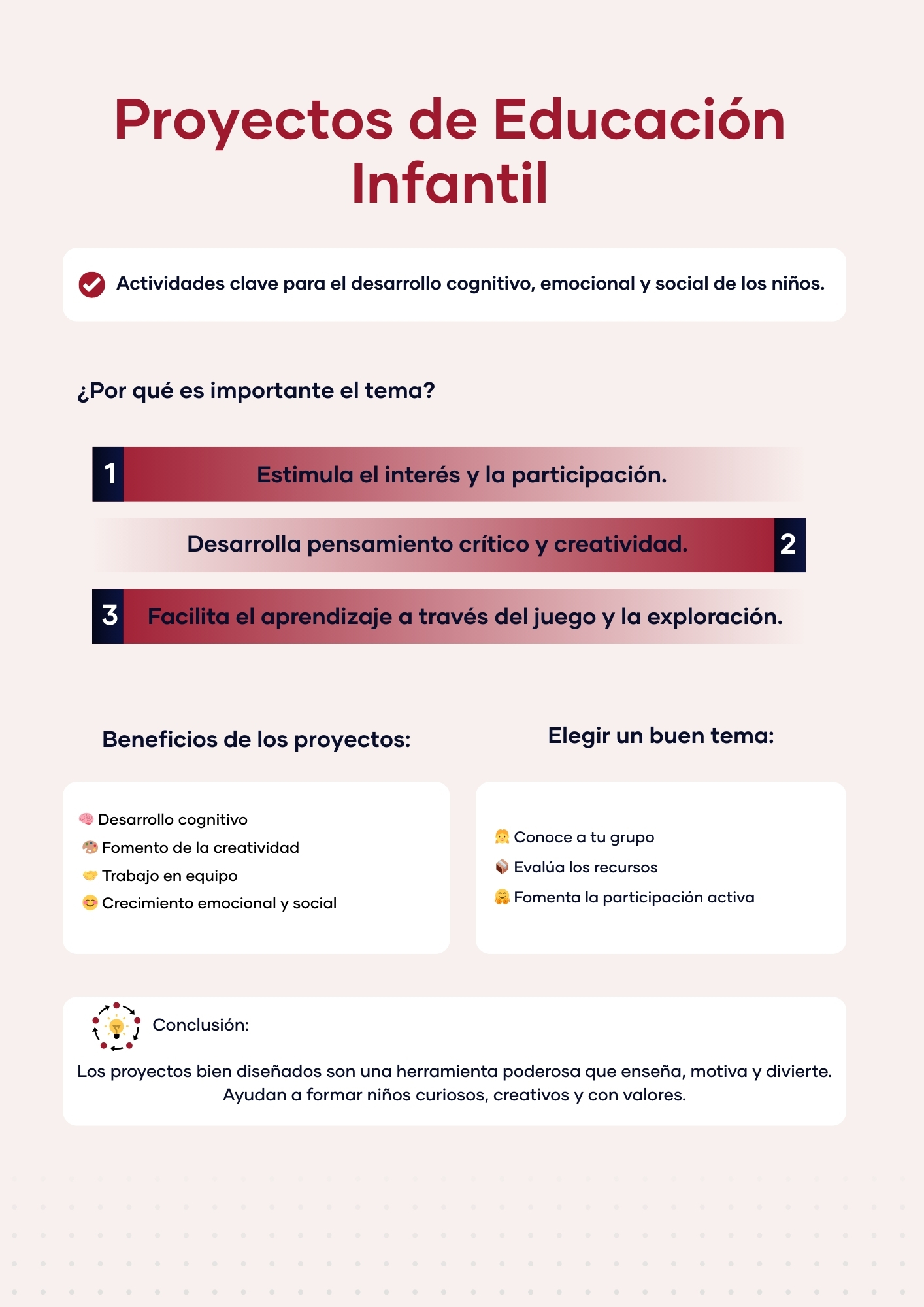 Temas para proyectos de educación infantil