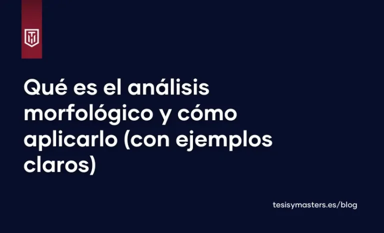 Portada para guía sobre análisis morfológico, con el texto “Qué es el análisis morfológico y cómo aplicarlo (con ejemplos claros)”, ideal para estudiantes y docentes que buscan entender y practicar la descomposición de palabras en español.